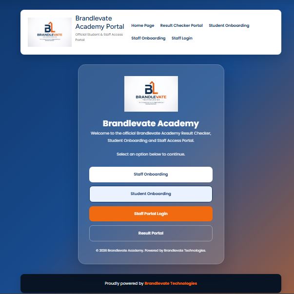 BRCP result checker portal on mobile